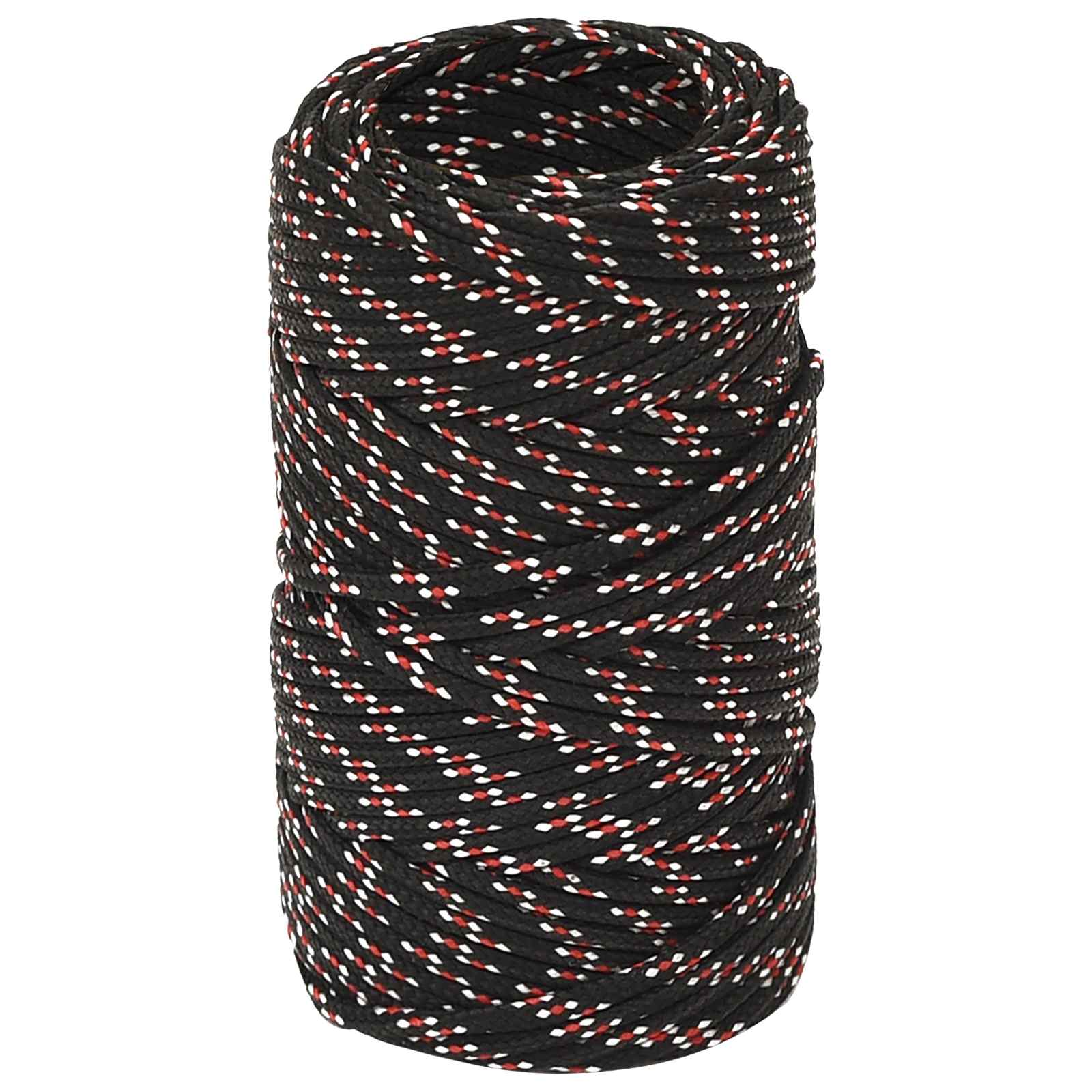Mehrzweck-allzweckseil 2 Mm 500 M Schwarz Und Rot Pp Vidaxl