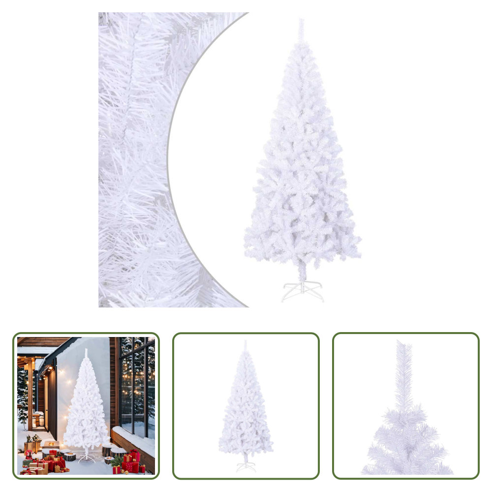 Vidaxl Weihnachtsdekoration - Künstlicher Weihnachtsbaum L 240 Cm Weiß