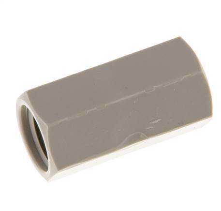 Muffe G1/4'' Innengewinde Polypropylen (pp) 10bar (140,5psi) FDA 17mm Sechskant