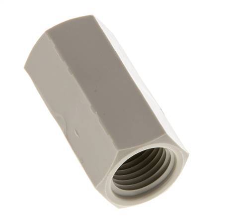 Muffe G1/4'' Innengewinde Polypropylen (pp) 10bar (140,5psi) FDA 17mm Sechskant Bild 3