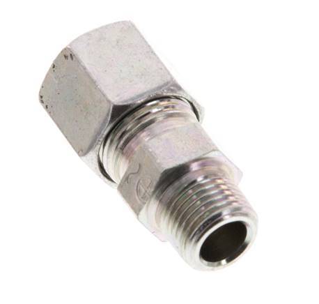 R 1/8'' Außengewinde x 8LL Verzinkter gerader Stahlschneidring 100 Bar DIN 2353 [2 Stück] Bild 3