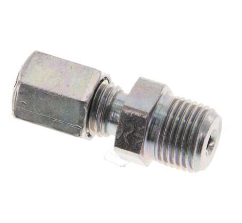R 1/8'' Außengewinde x 4LL Verzinkter gerader Stahlschneidring 100 bar DIN 2353 [2 Stück] Bild 2