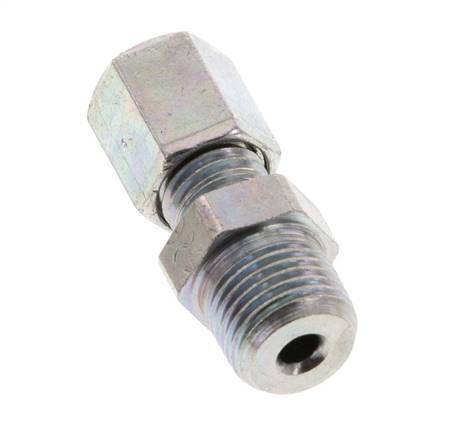 R 1/8'' Außengewinde x 4LL Verzinkter gerader Stahlschneidring 100 bar DIN 2353 [2 Stück] Bild 3