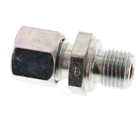 G 1/4'' Außengewinde x 8L Verzinkter Stahl Gerade Schneidring 315 Bar DIN 2353 [2 Stück] Bild 2