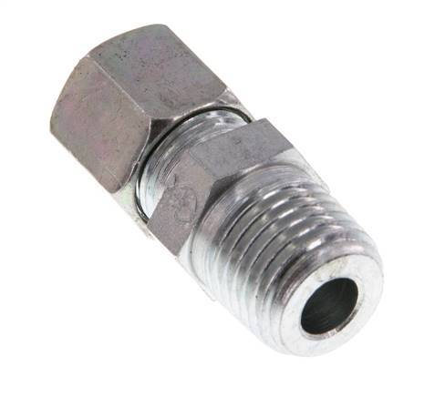 R 1/4'' Außengewinde x 8LL Verzinkter Stahl Gerader Schneidring 100 Bar DIN 2353 [2 Stück] Bild 3