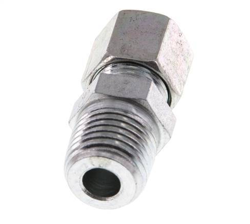 R 1/4'' Außengewinde x 8LL Verzinkter Stahl Gerader Schneidring 100 Bar DIN 2353 [2 Stück] Bild 4