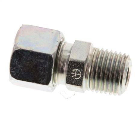 R 1/4'' Außengewinde x 10LL Verzinkter Stahl Gerader Schneidring 100 Bar DIN 2353 [2 Stück] Bild 2