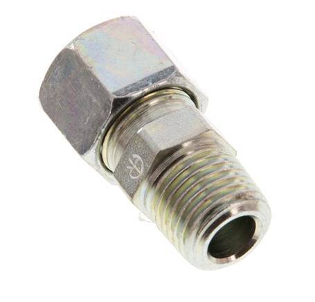 R 1/4'' Außengewinde x 10LL Verzinkter Stahl Gerader Schneidring 100 Bar DIN 2353 [2 Stück] Bild 3