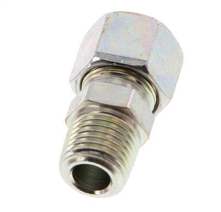 R 1/4'' Außengewinde x 10LL Verzinkter Stahl Gerader Schneidring 100 Bar DIN 2353 [2 Stück] Bild 4