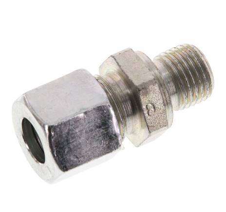 G 1/4'' Außengewinde x 10L Verzinkter Stahl Gerade Schneidring 315 Bar DIN 2353 [2 Stück]