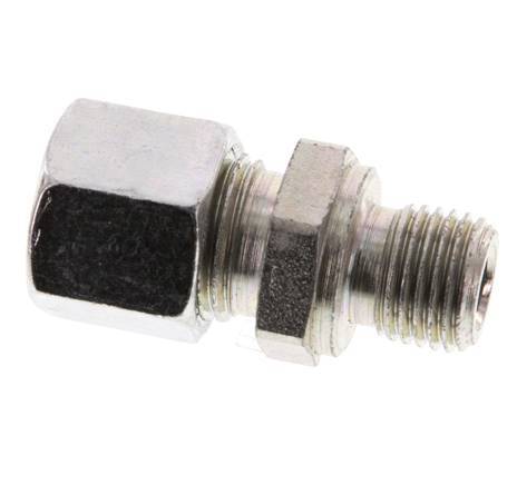 G 1/4'' Außengewinde x 10L Verzinkter Stahl Gerade Schneidring 315 Bar DIN 2353 [2 Stück] Bild 2