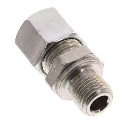 G 1/4'' Außengewinde x 10L Verzinkter Stahl Gerade Schneidring 315 Bar DIN 2353 [2 Stück] Bild 3