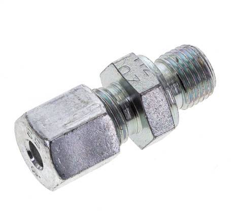 G 1/4'' Außengewinde x 6S Verzinkter Stahl Gerade Schneidring 630 Bar DIN 2353 [2 Stück]