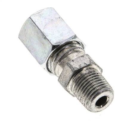 1/8'' NPT Außengewinde x 6L Verzinkter Stahl Gerade Schneidring 315 Bar DIN 2353 [2 Stück] Bild 4
