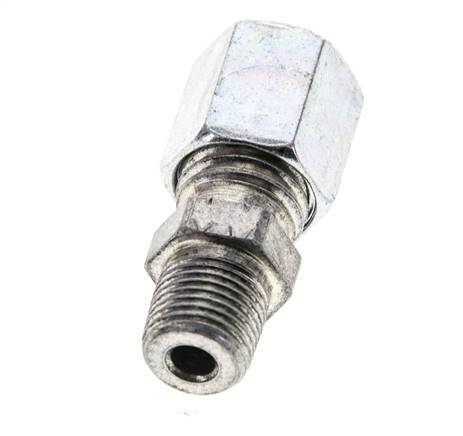 1/8'' NPT Außengewinde x 6L Verzinkter Stahl Gerade Schneidring 315 Bar DIN 2353 [2 Stück] Bild 5