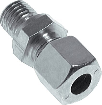 G 1/8'' Außengewinde x 6L Verzinkter gerader Stahlschneidring mit FKM-Dichtung 315 bar DIN 2353 [2 Stück]