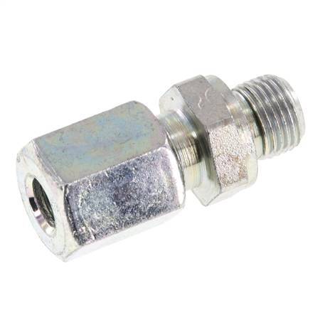 G 1/8'' Außengewinde x 6L Verzinkter gerader Stahlschneidring mit FKM-Dichtung 315 bar DIN 2353 [2 Stück] Bild 2