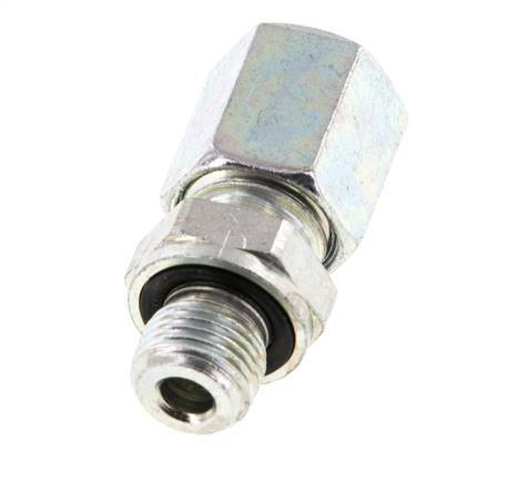 G 1/8'' Außengewinde x 6L Verzinkter gerader Stahlschneidring mit FKM-Dichtung 315 bar DIN 2353 [2 Stück] Bild 5