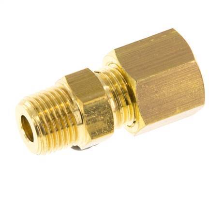 R 1/8'' Außengewinde x 6mm Messing Gerade Klemmverschraubung 150 Bar DIN EN 1254-2 [2 Stück] Bild 2