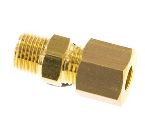 R 1/8'' Außengewinde x 6mm Messing Gerade Klemmverschraubung 150 Bar DIN EN 1254-2 [2 Stück] Bild 3