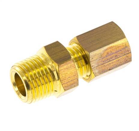 R 1/8'' Außengewinde x 4mm Messing Gerade Klemmverschraubung 150 Bar DIN EN 1254-2 [2 Stück] Bild 2