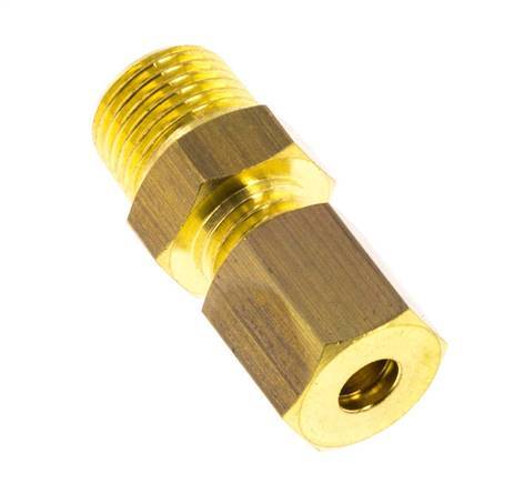 R 1/8'' Außengewinde x 4mm Messing Gerade Klemmverschraubung 150 Bar DIN EN 1254-2 [2 Stück] Bild 4