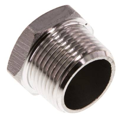3/4'' NPT Außengewinde Edelstahl Verschlussstopfen mit Außensechskant 16 bar Bild 4