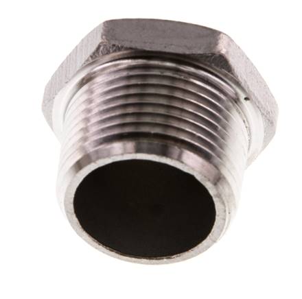 3/4'' NPT Außengewinde Edelstahl Verschlussstopfen mit Außensechskant 16 bar Bild 5