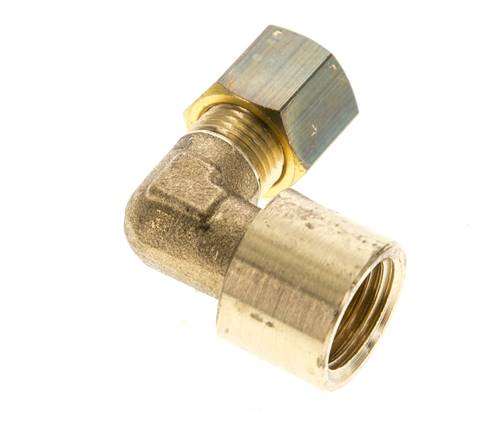 G 1/4'' x 6mm Messing 90 Grad Winkelverschraubung 150 Bar DIN EN 1254-2