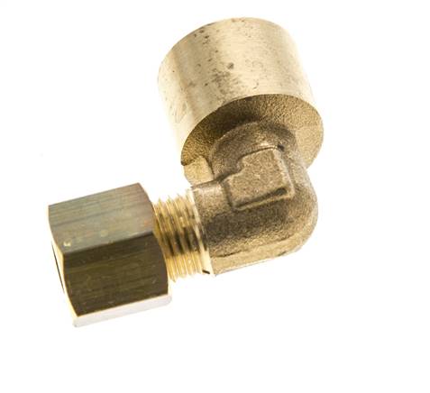 G 1/4'' x 6mm Messing 90 Grad Winkelverschraubung 150 Bar DIN EN 1254-2 Bild 2