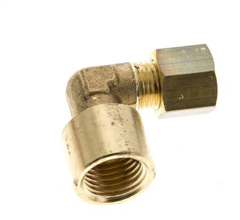 G 1/4'' x 6mm Messing 90 Grad Winkelverschraubung 150 Bar DIN EN 1254-2 Bild 5