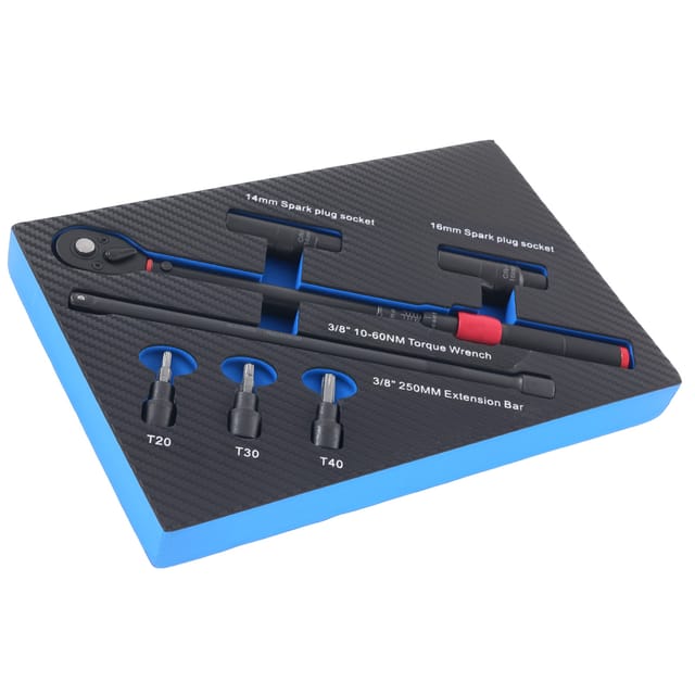 Drehmomentschlüssel 3/8 Zoll 10-60nm Verlängerung 250mm Zündkerzen Bits Set