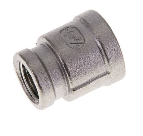 1/2'' NPT x 3/8'' NPT Edelstahl Rundmuffe 16 bar