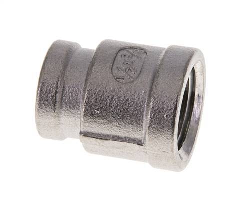 1/2'' NPT x 3/8'' NPT Edelstahl Rundmuffe 16 bar Bild 2
