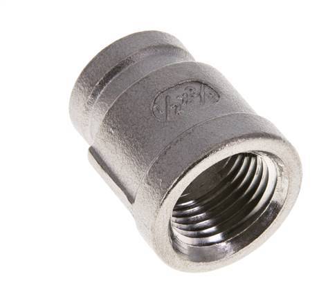 1/2'' NPT x 3/8'' NPT Edelstahl Rundmuffe 16 bar Bild 3