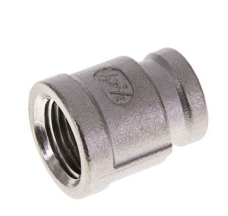 1/2'' NPT x 3/8'' NPT Edelstahl Rundmuffe 16 bar Bild 5
