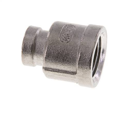 1/2'' NPT x 1/4'' NPT Edelstahl Rundmuffe 16 bar Bild 2