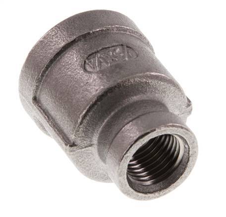 Rp 1/2'' x Rp 1/4'' Edelstahl Rundmuffe 16 Bar Bild 3