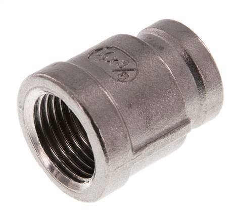 Rp 1/2'' x Rp 3/8'' Edelstahl-Rundbuchse 16 bar