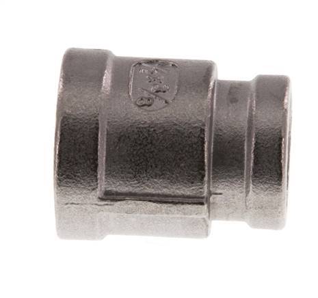 Rp 1/2'' x Rp 3/8'' Edelstahl-Rundbuchse 16 bar Bild 2