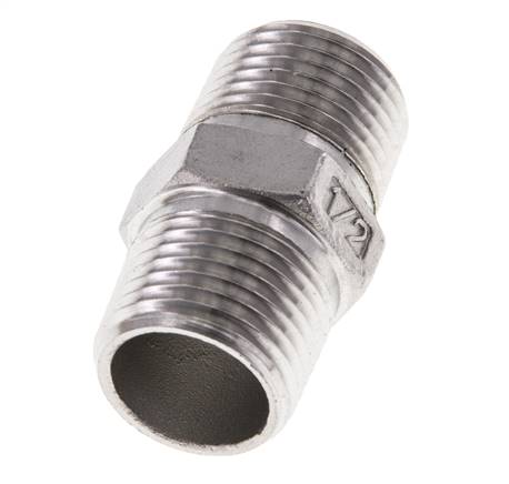 1/2'' NPT Edelstahl Doppelnippel 16 bar