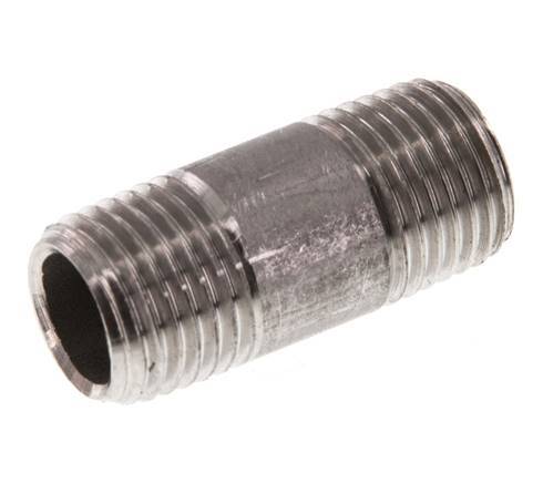 R 1/4'' Edelstahl-Doppel-Rohrnippel 20 bar DIN 2982 - 30mm Bild 2