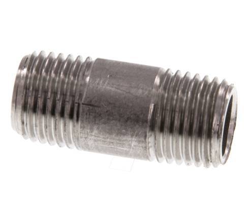R 1/4'' Edelstahl-Doppel-Rohrnippel 20 bar DIN 2982 - 30mm Bild 3