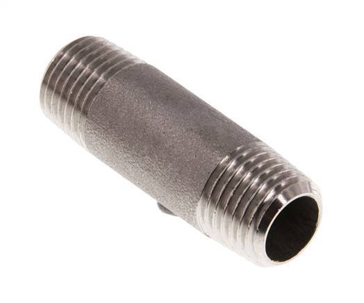 R 1/4'' Edelstahl-Doppel-Rohrnippel 20 bar DIN 2982 - 40mm