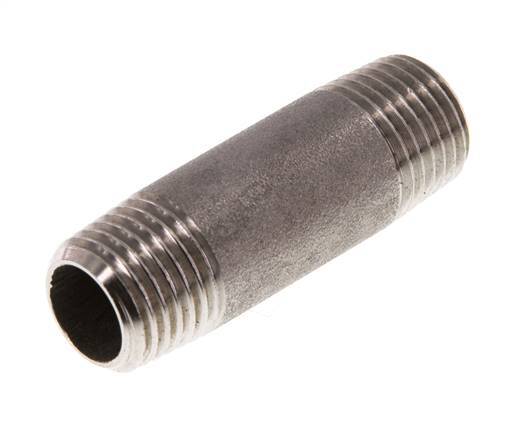 R 1/4'' Edelstahl-Doppel-Rohrnippel 20 bar DIN 2982 - 40mm Bild 2