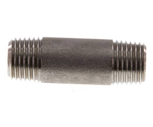 R 1/4'' Edelstahl-Doppel-Rohrnippel 20 bar DIN 2982 - 40mm Bild 3