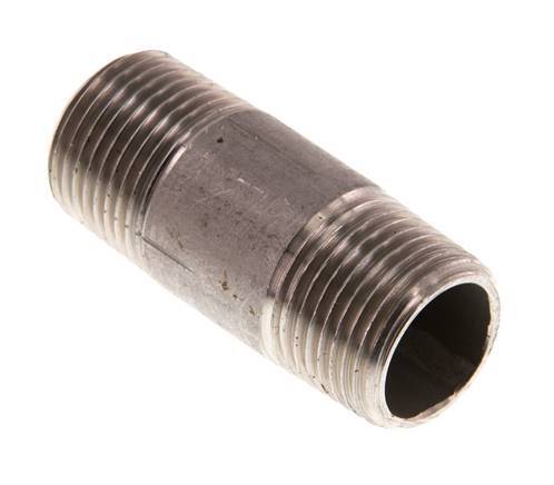 R 3/8'' Edelstahl-Doppel-Rohrnippel 20 bar DIN 2982 - 40mm