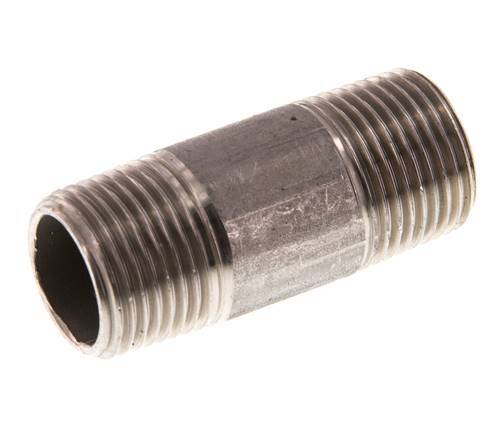 R 3/8'' Edelstahl-Doppel-Rohrnippel 20 bar DIN 2982 - 40mm Bild 2