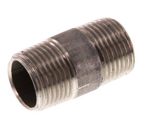 R 3/8'' Edelstahl-Doppel-Rohrnippel 20 bar DIN 2982 - 30mm Bild 2