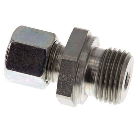 G 1/2'' Außengewinde x 10L Verzinkter Stahl Gerade Schneidring 315 Bar DIN 2353 Bild 2